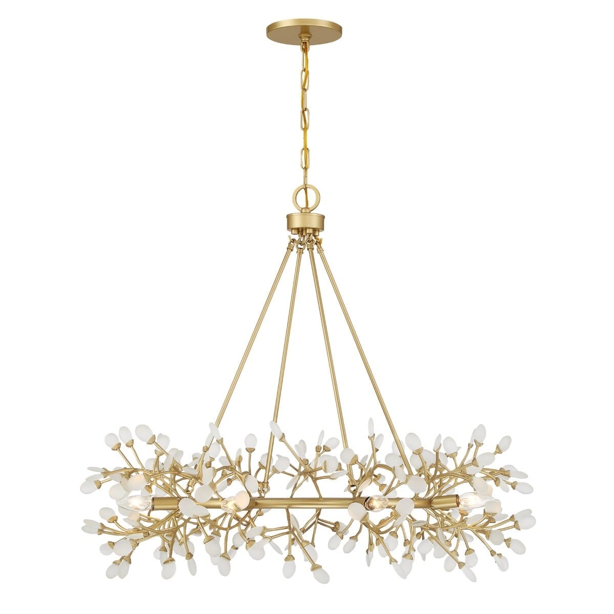 Once 8 Light Chandelier In Spun Gold By Breegan Jane