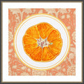 Once Upon An Orange By Wild Violets Wood Framed Wall Art Print