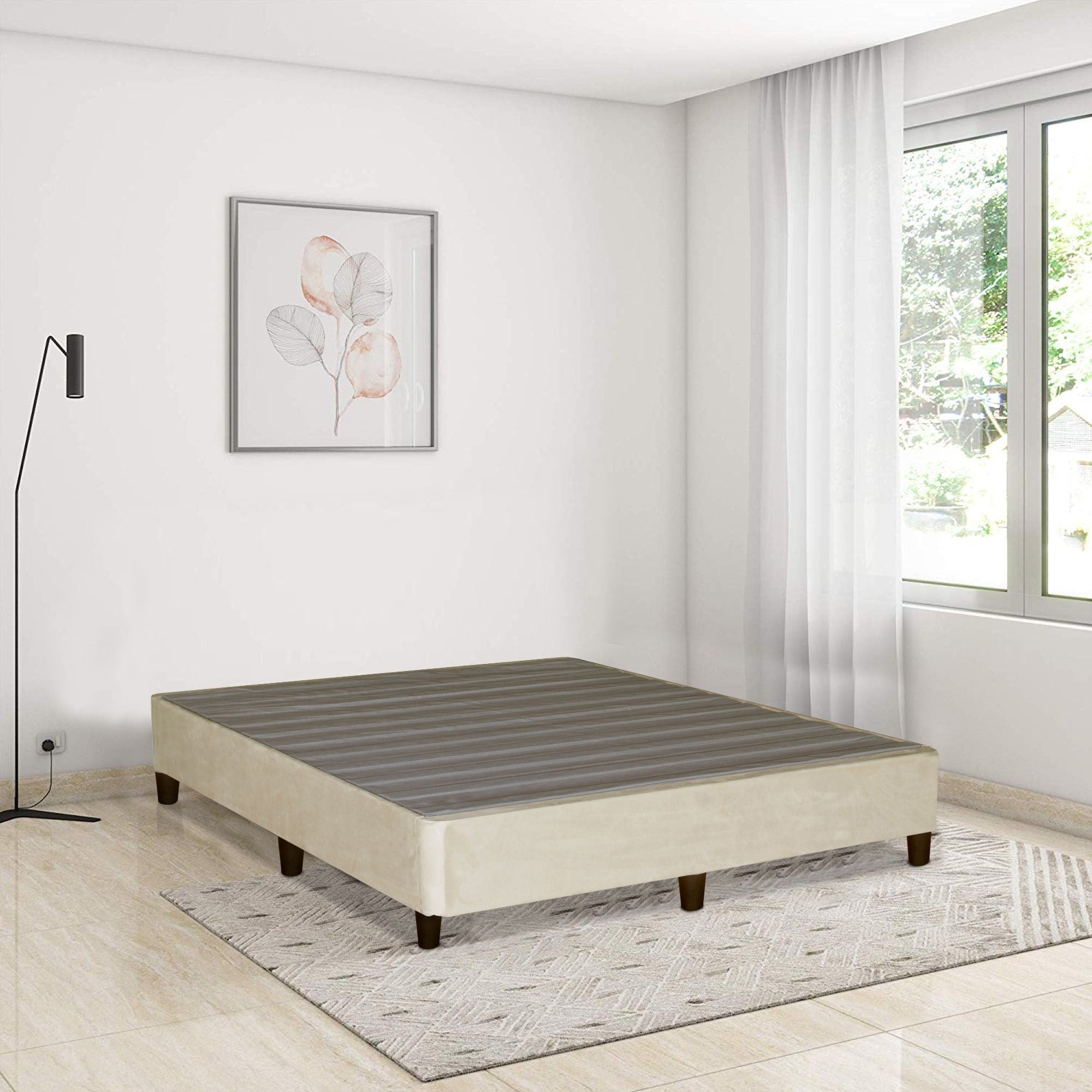 Onetan 13 Inch Platform Bed For Mattress Eliminate Need For Box Spring And Bed Frame Grey