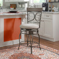 Powell Onyx Scroll Counter Stool