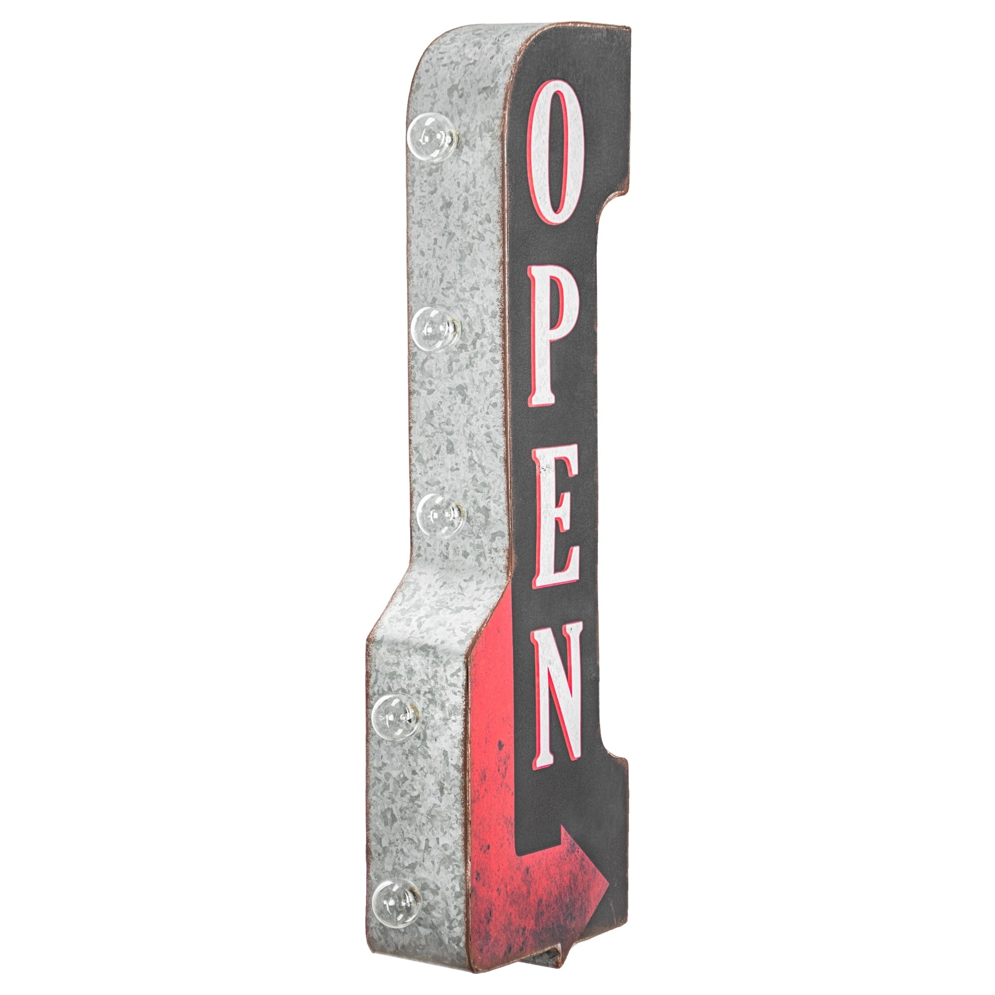 Open Double Sided Off The Wall Led Marquee Light Up Arrow Sign For Bar Garage Or Man Cave N A
