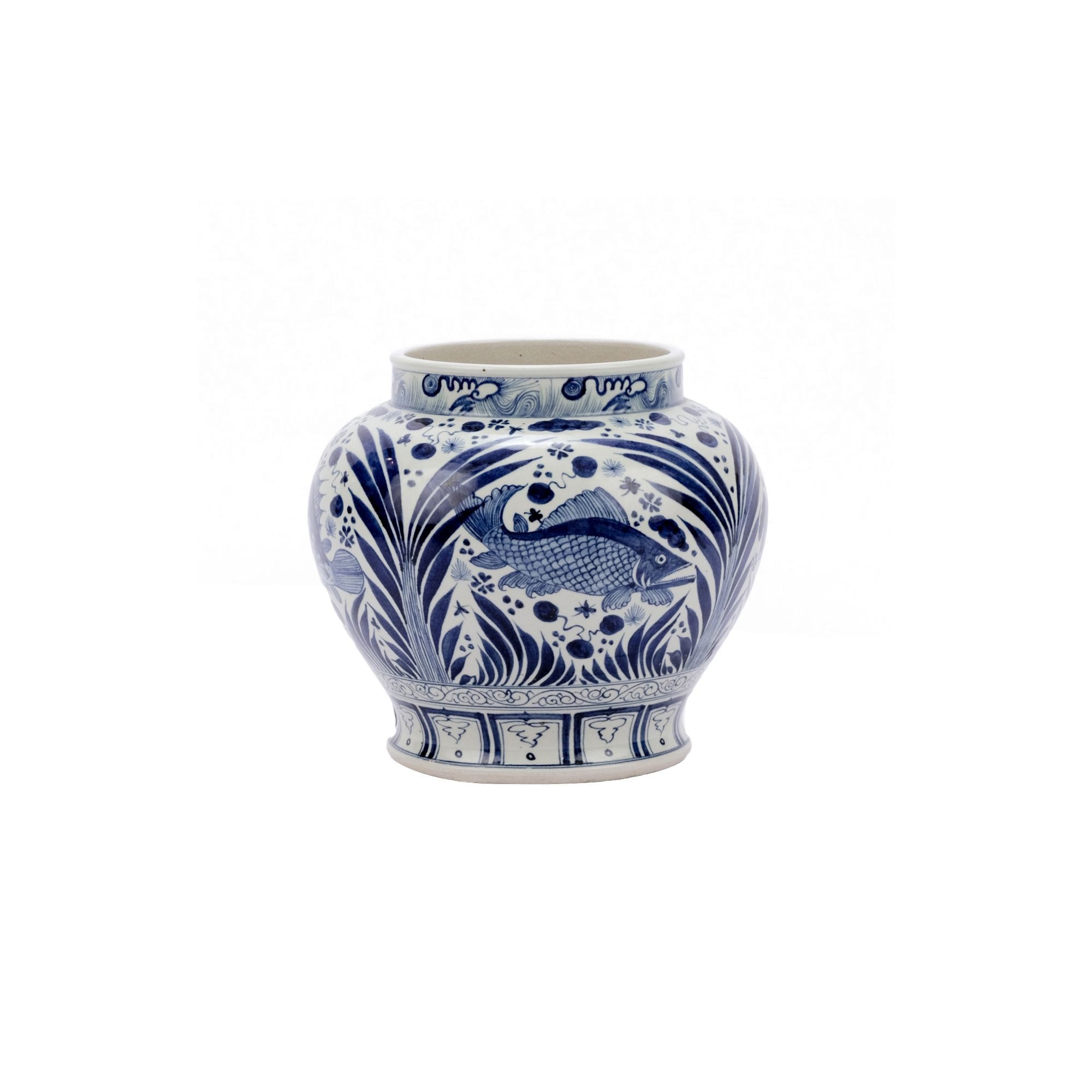 Open Top Fish Decorative Jar