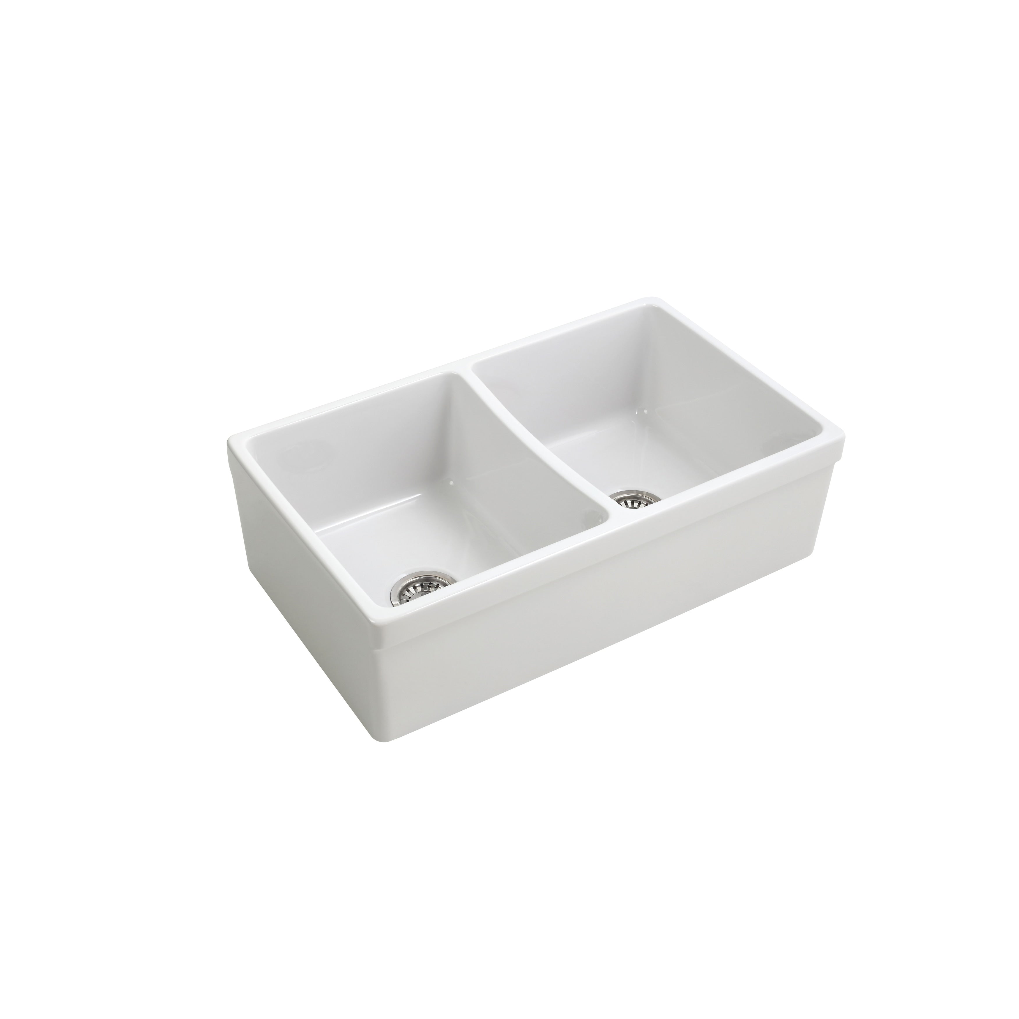 Opera Farmhouse Fireclay 33 In. 50 50 Double Bowl Kitchen Sink