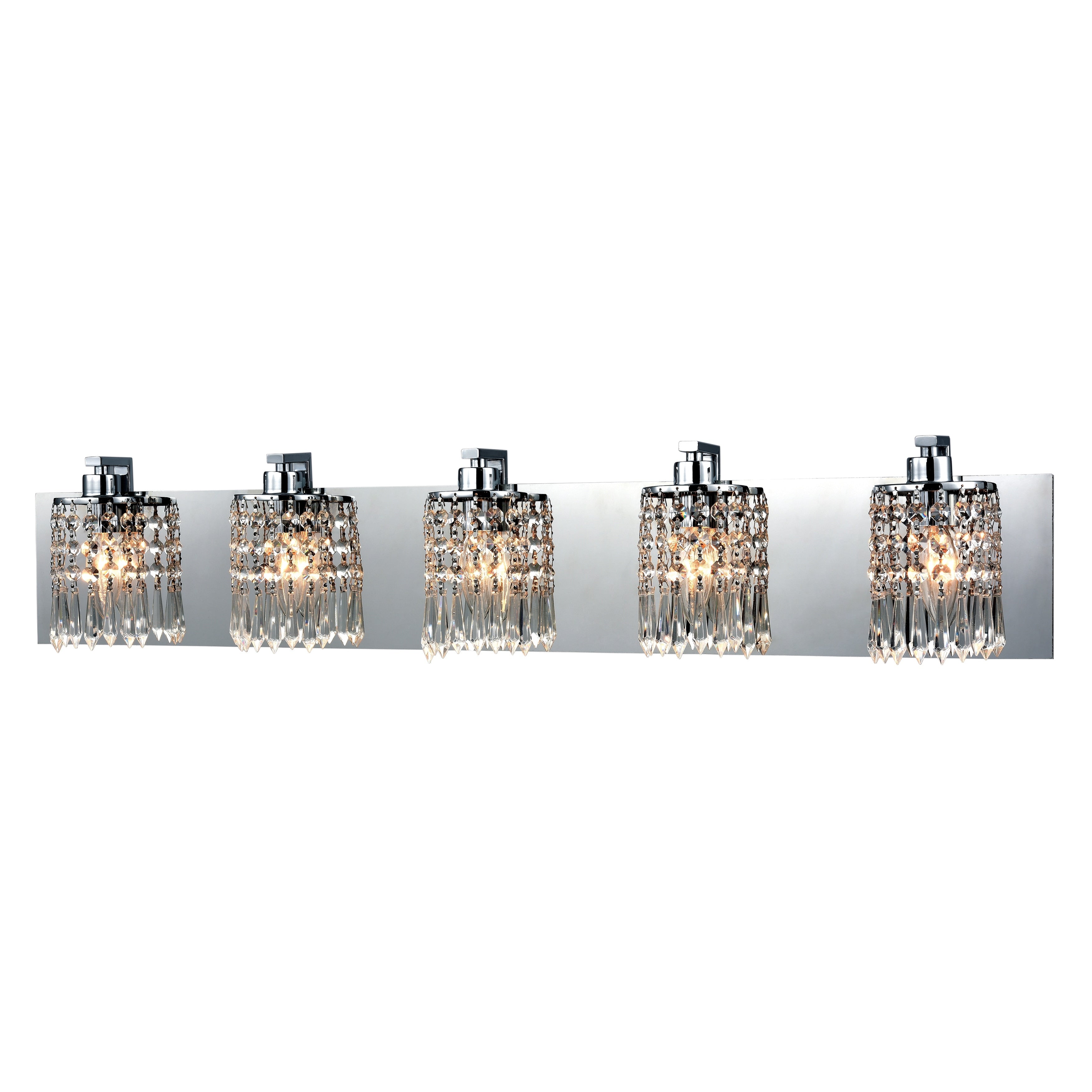 Optix Crystal Vanity Light Polished Chrome Modern Glam Bathroom Wall Fixture