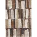 Orange Brown Cream Grey Dense Shag Rug