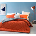 Byb Orange Grey Reversible Comforter Shams Not Included
