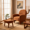 Orange Sofa Chair Leisure Chair With Removable Ottoman Side Chair Club Chair Upholstered Chair Office Chair