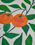 Orange Crush Linen Fabric Swatch by Nathan Turner