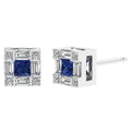 Oravo Art Deco Gemstone Earrings In Sterling Silver