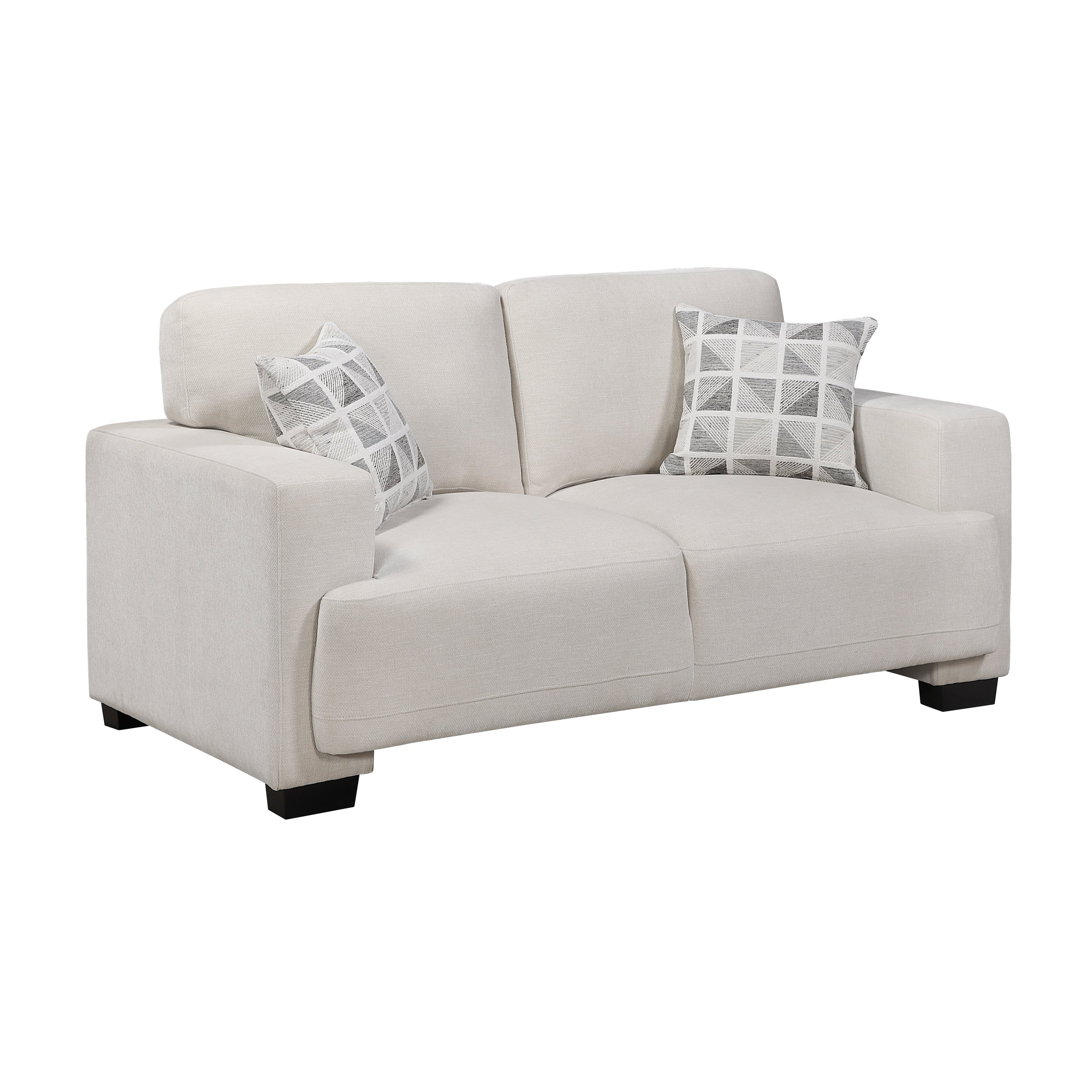 Orbis 68 Chenille Living Room 2 Seater Loveseat With Two Decor Pillow
