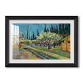 Orchard In Blossom Bordered By 1888 Vincent Van Gogh Custom Framed Print