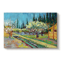 Orchard In Blossom Bordered By Cypresses 1888 Vincent Van Gogh Gallery Wrapped Canvas