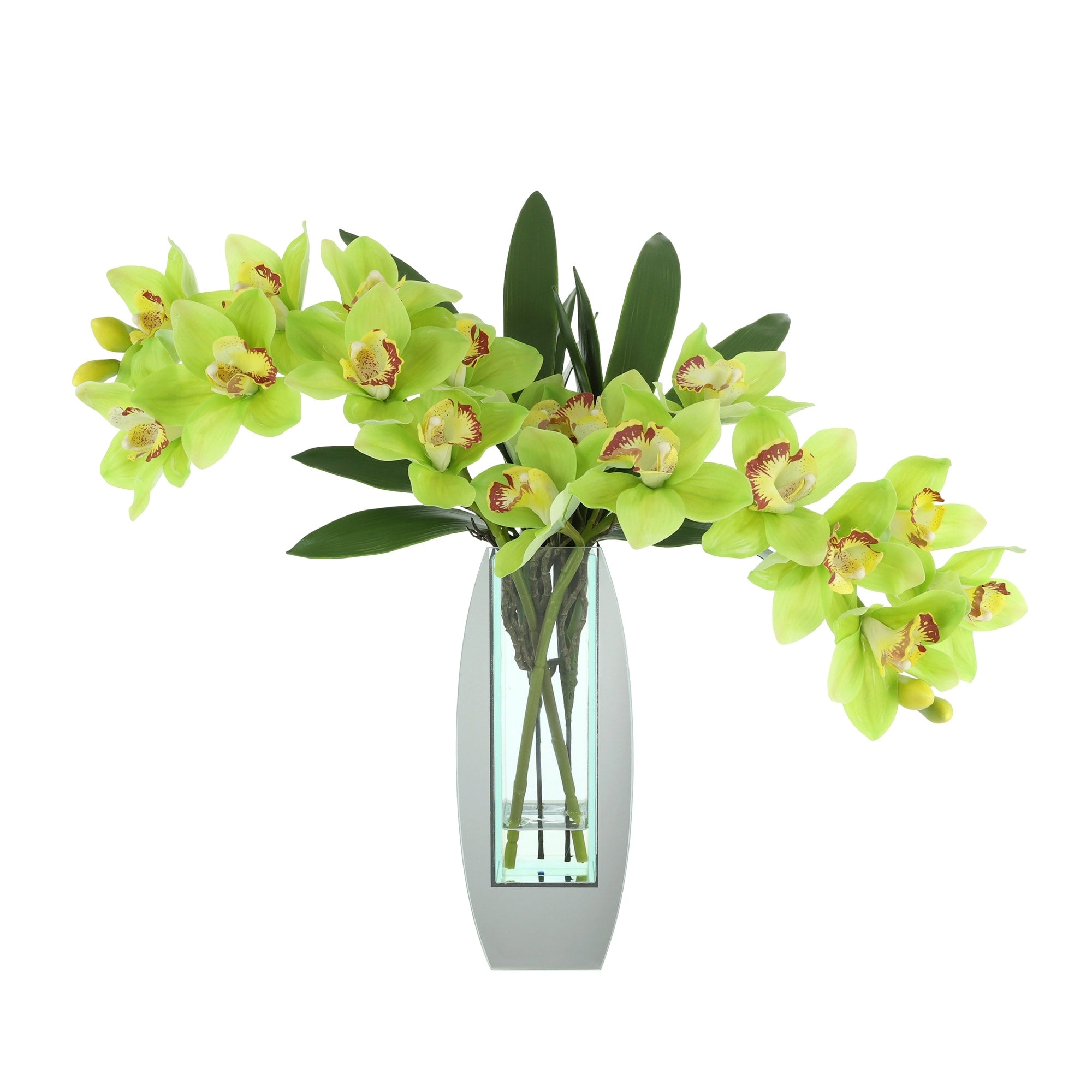 Orchid Arrangement In Mirror Vase 24