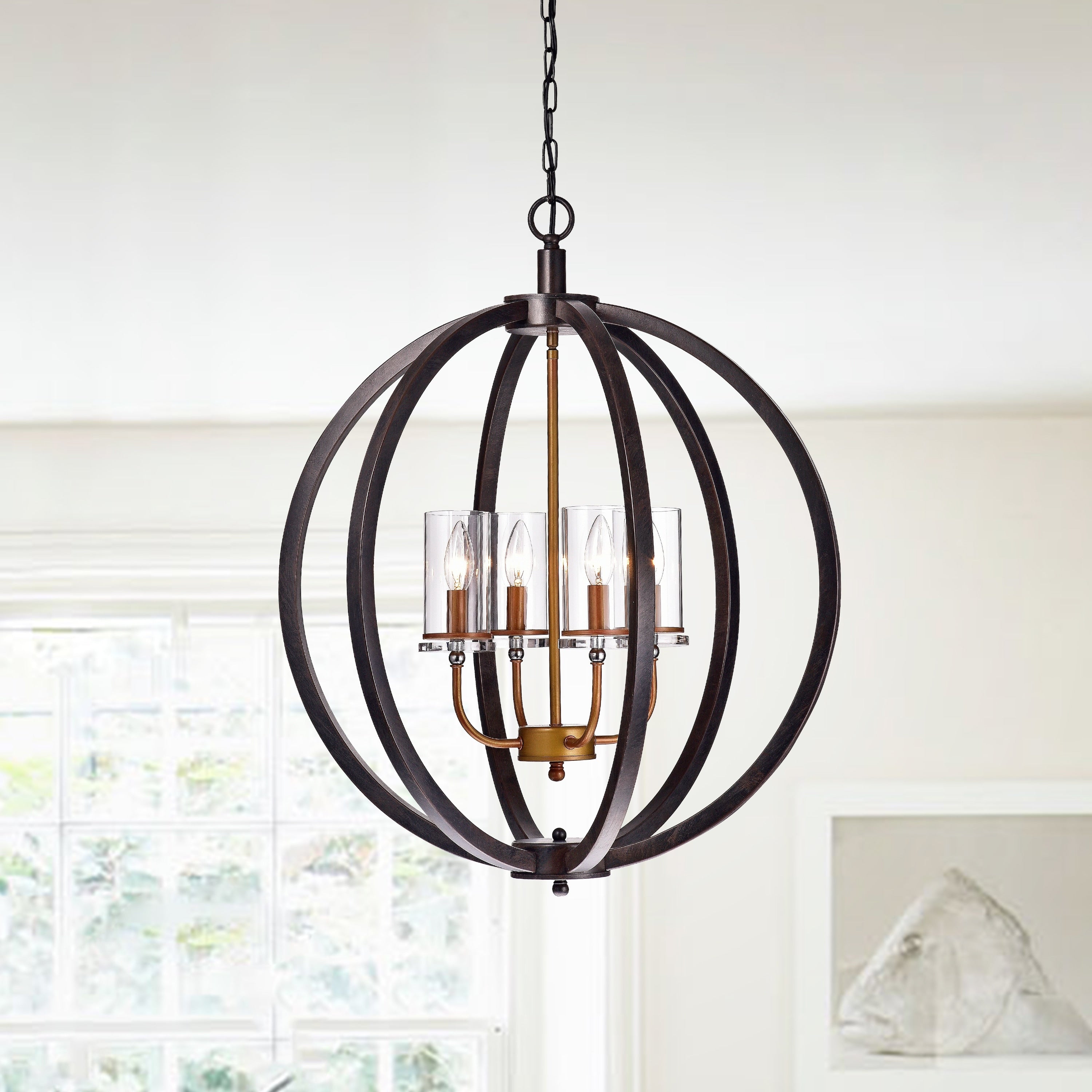Orcus 4 Light Globe Chandelier