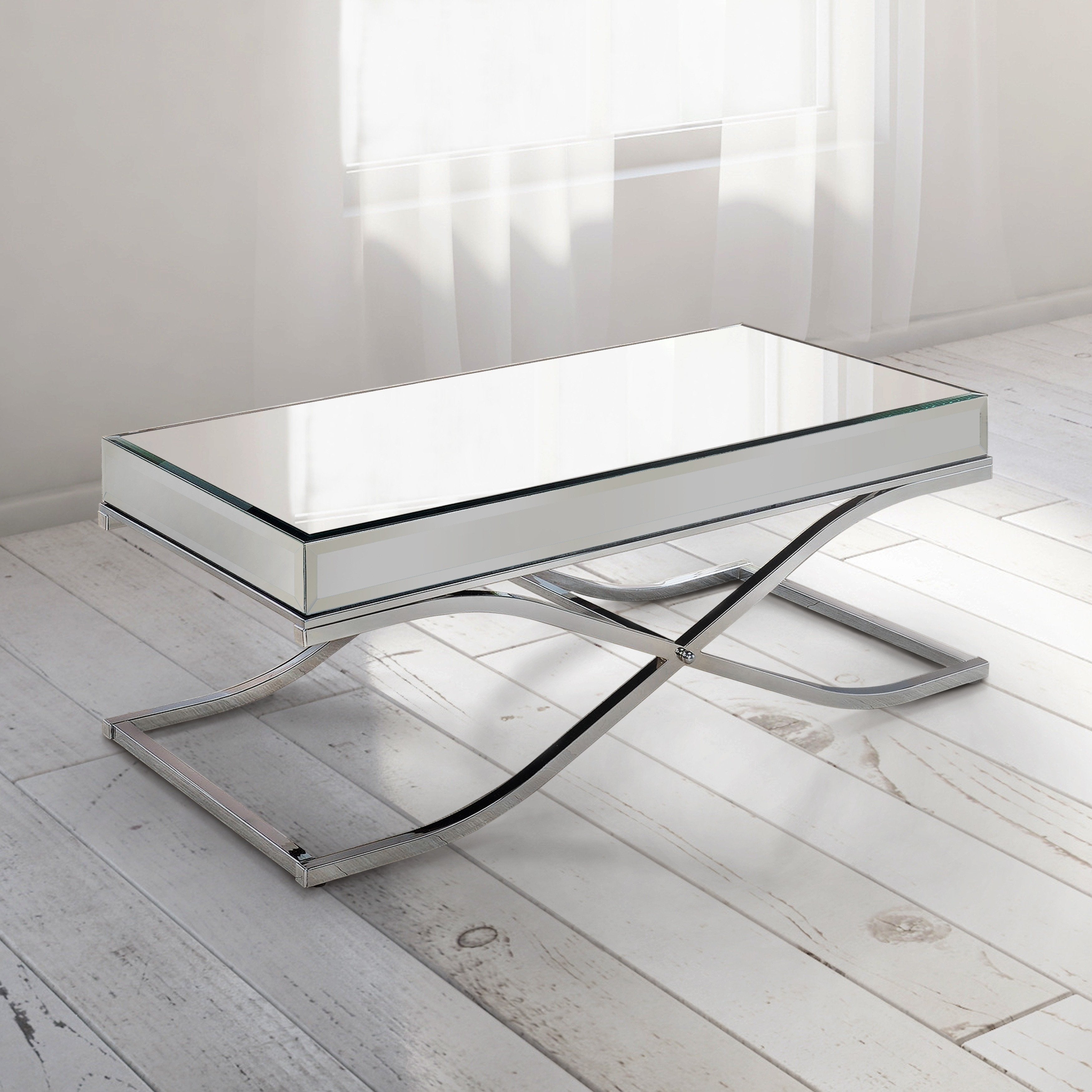 Orelia Modern Chrome Luxury Coffee Table By Foa