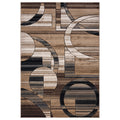 Orelsi Beige Brown Polyester Area Rug