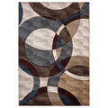 Orelsi Beige Grey Polyester Area Rug