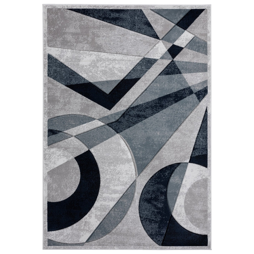Orelsi Collection Grey Blue Area Rug