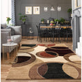 Orelsi Beige Brown Polyester Area Rug