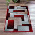 Orelsi Collection Cream Burgundy Area Rug