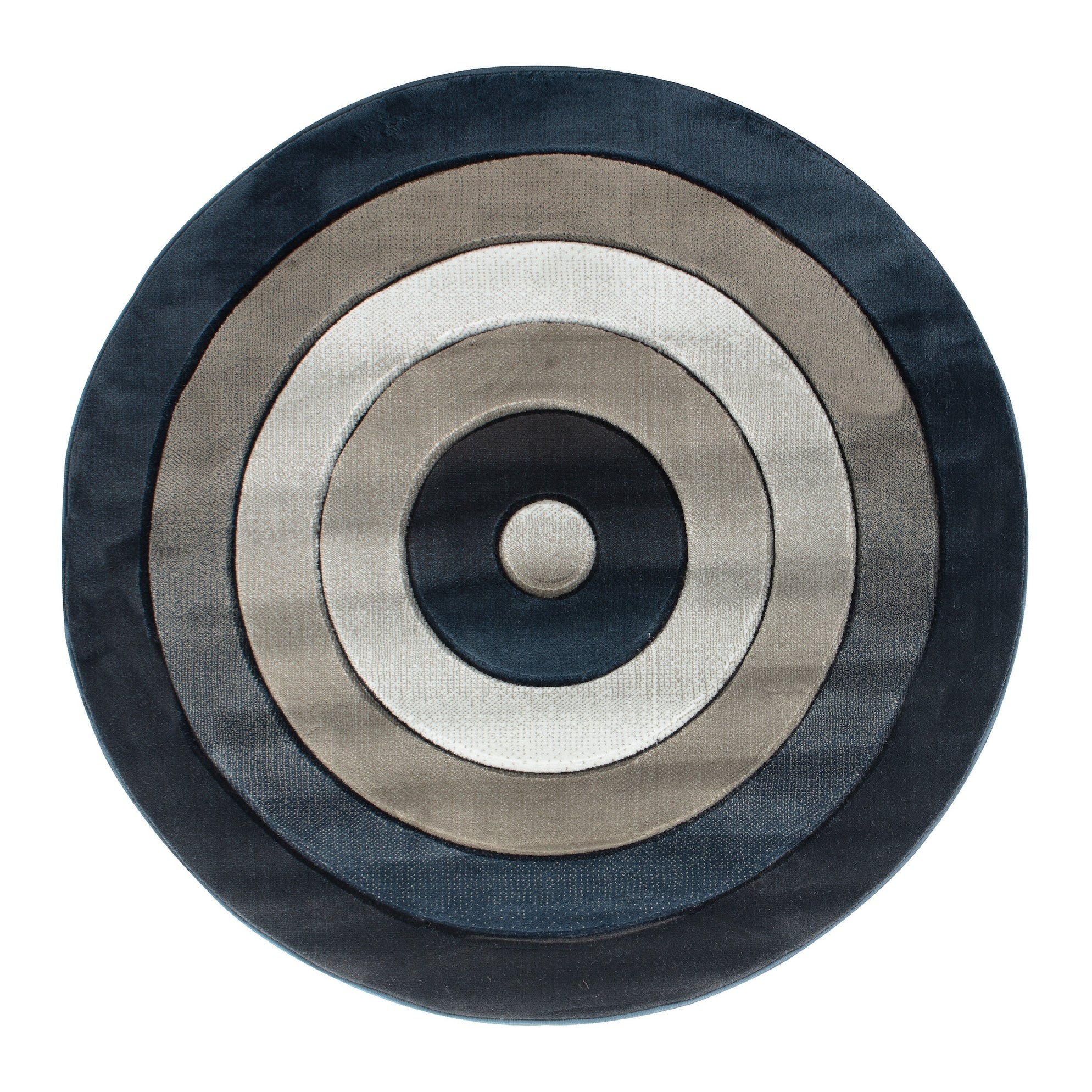Orelsi Grey Red Polyester Area Rug
