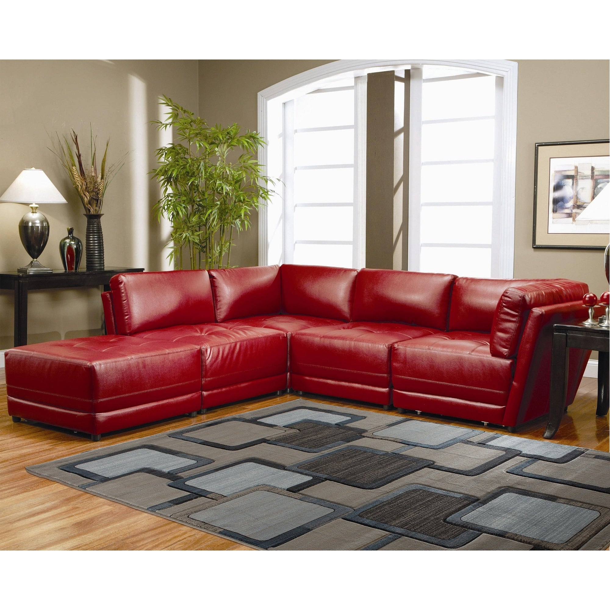 Orelsi Beige Grey Polyester Area Rug