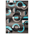Orelsi Black Pink Polyester Area Rug