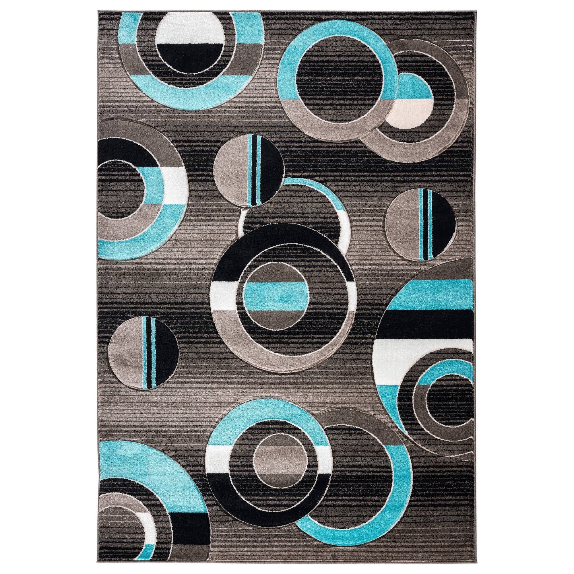 Orelsi Black Pink Polyester Area Rug