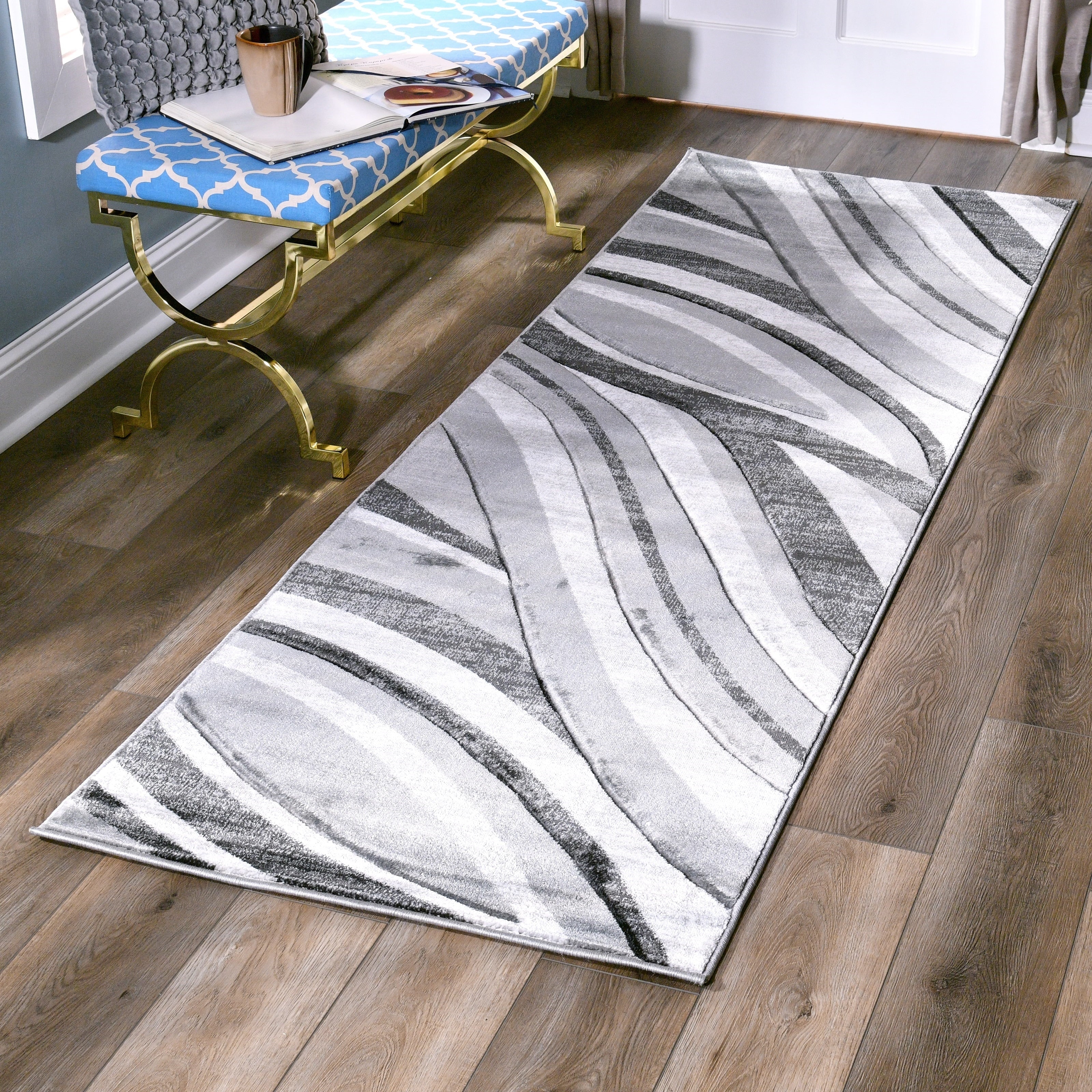 Orelsi Collection Grey Area Rug