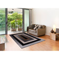 Orelsi Collection Grey Brown Polypropylene Area Rug.