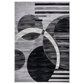 Orelsi Grey Black Polyester Area Rug