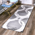 Orelsi Ivory Grey Polyester Area Rug