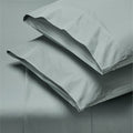 Classic Organic Cotton Percale 400 Thread Light Teal Standard Pillowcases Set of 2