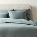 Classic Organic Cotton Percale 400 Thread Light Teal Standard Pillow Shams Set of 2