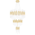 Orgue 123 Light Chandelier With Brass Finish 32 In