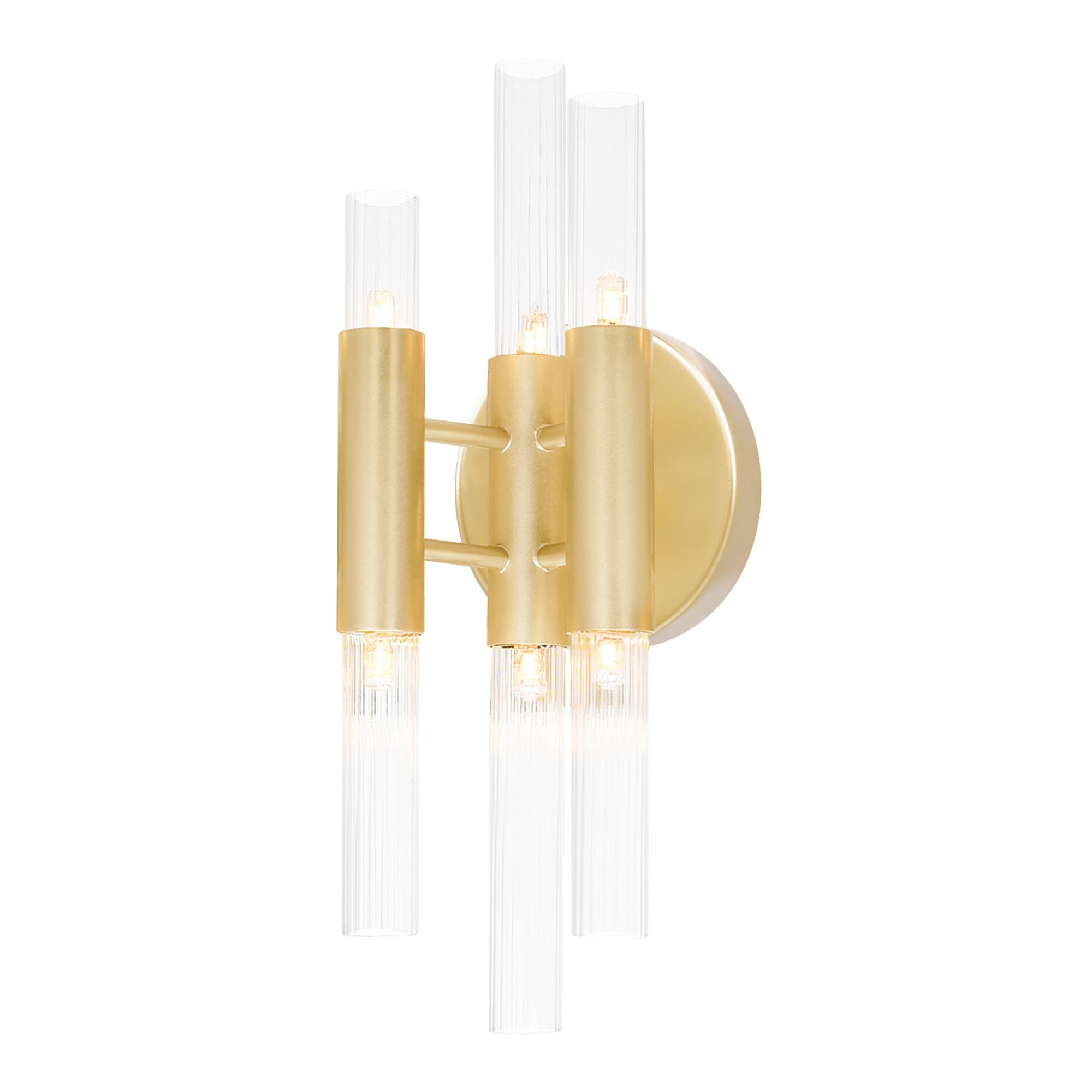 Orgue 6 Light Sconce With Brass Finish 5 In