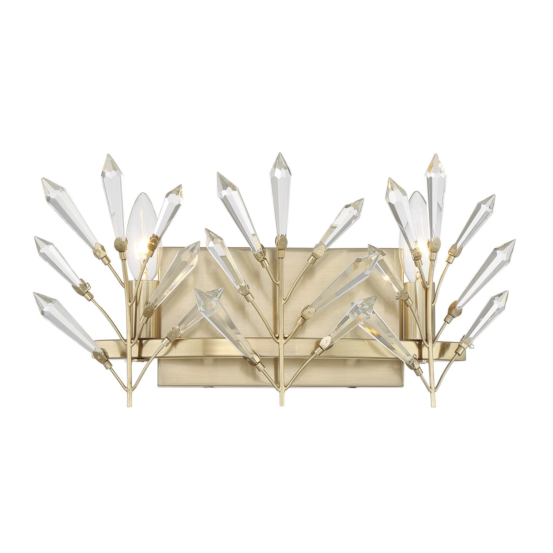 Orianna 2 Light Bathroom Vanity Light In Noble Brass