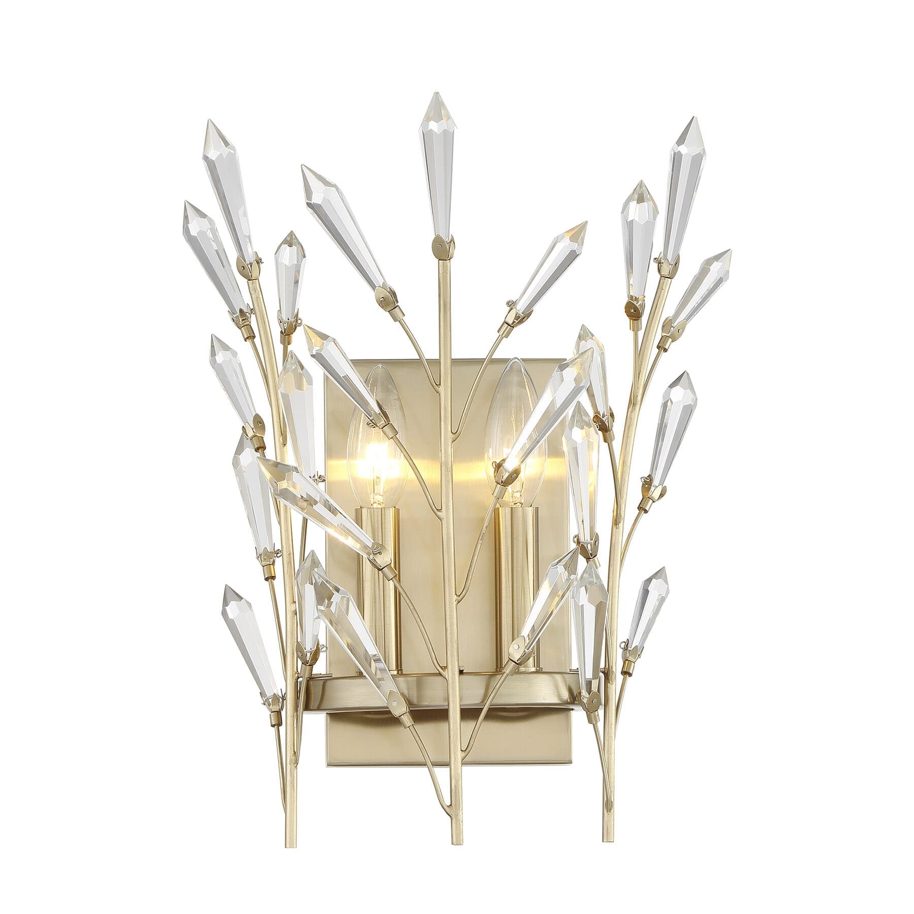 Orianna 2 Light Wall Sconce In Noble Brass