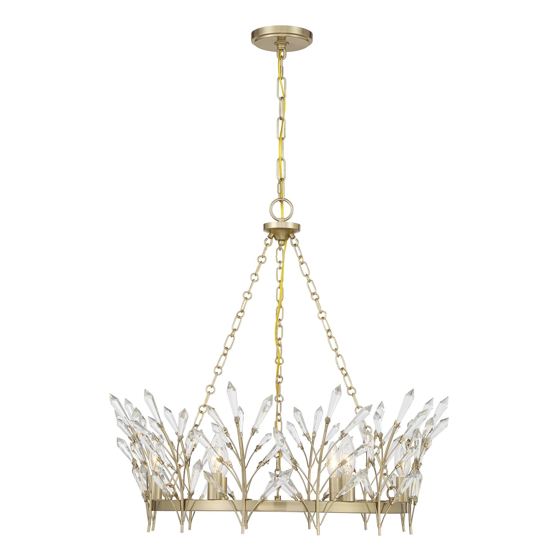 Orianna 6 Light Chandelier In Noble Brass