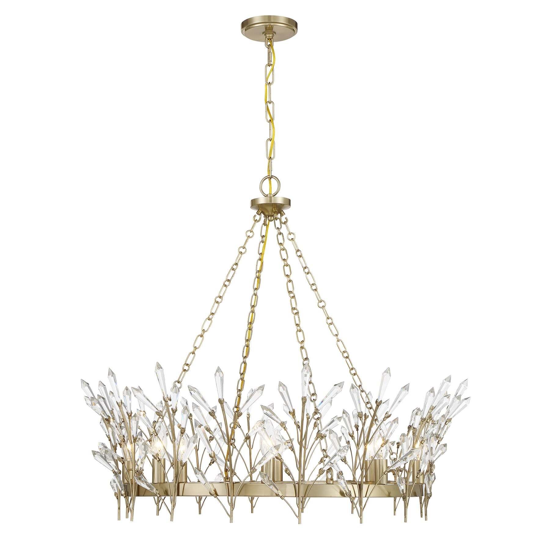 Orianna 8 Light Chandelier In Noble Brass