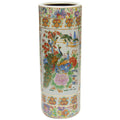 Oriental Furniture 24 Satsuma Birds Flowers Porcelain Umbrella Stand