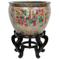 Oriental Home Porcelain 16 Inch Rose Medallion Fishbowl China