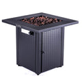 Origins By Alpine Azure 28 2 In 1 Gas Fire Pit Combo Table Black