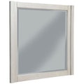 Origins By Alpine Denver Wood Mirror In Light Gray White