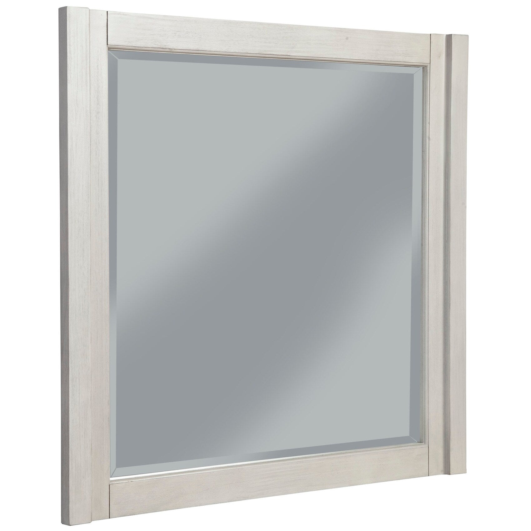Origins By Alpine Denver Wood Mirror In Light Gray White
