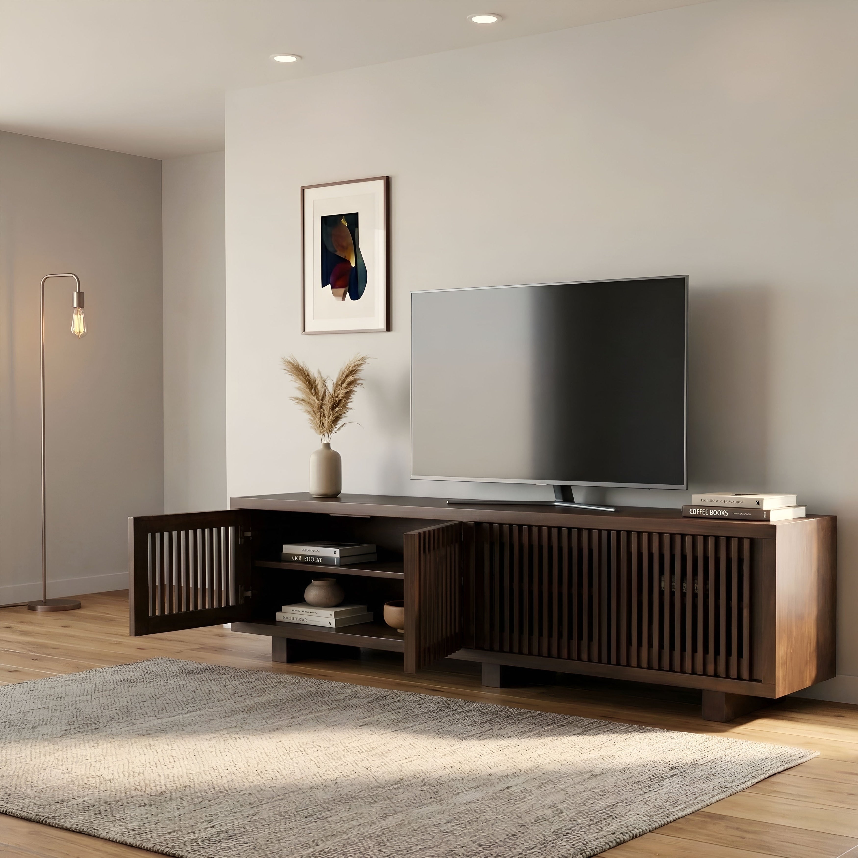 Origins By Alpine Nara 80 Tv Console Walnut