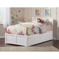 Orlando Twin White Flat Panel Urban Trundle Foot Board