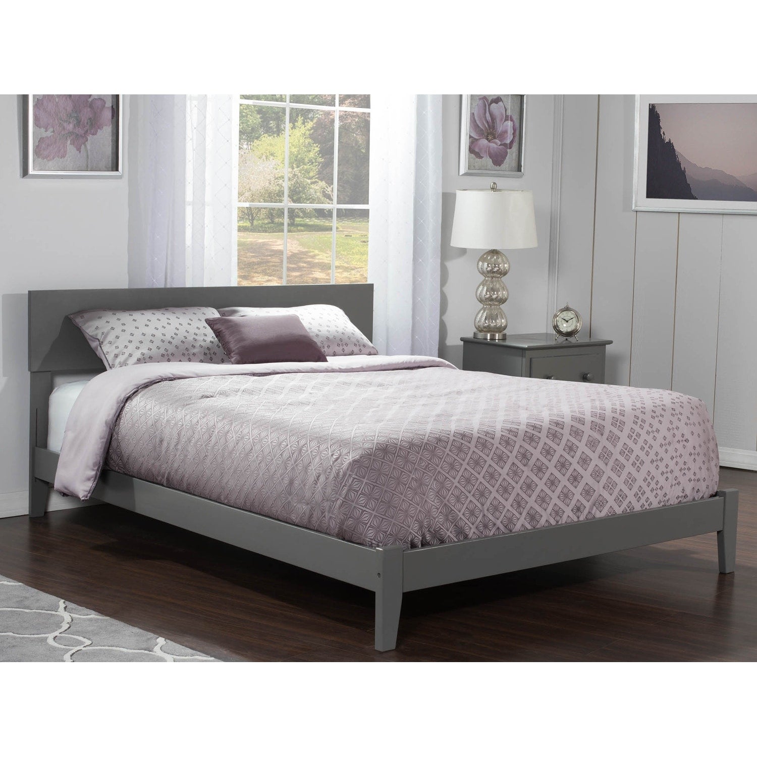 Orlando Queen Traditional Bed In Atlantic Grey