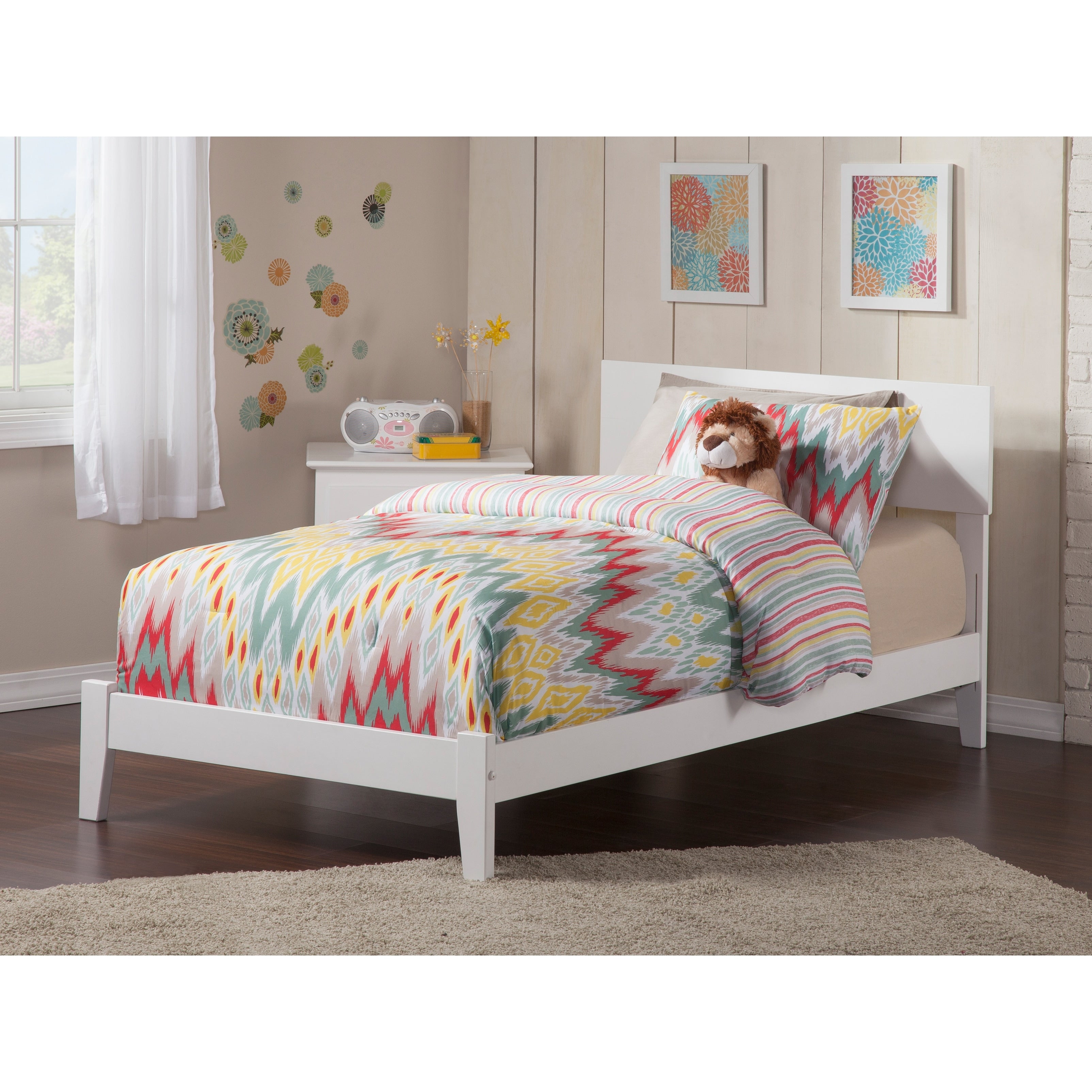 Orlando White Twin Open Foot Bed