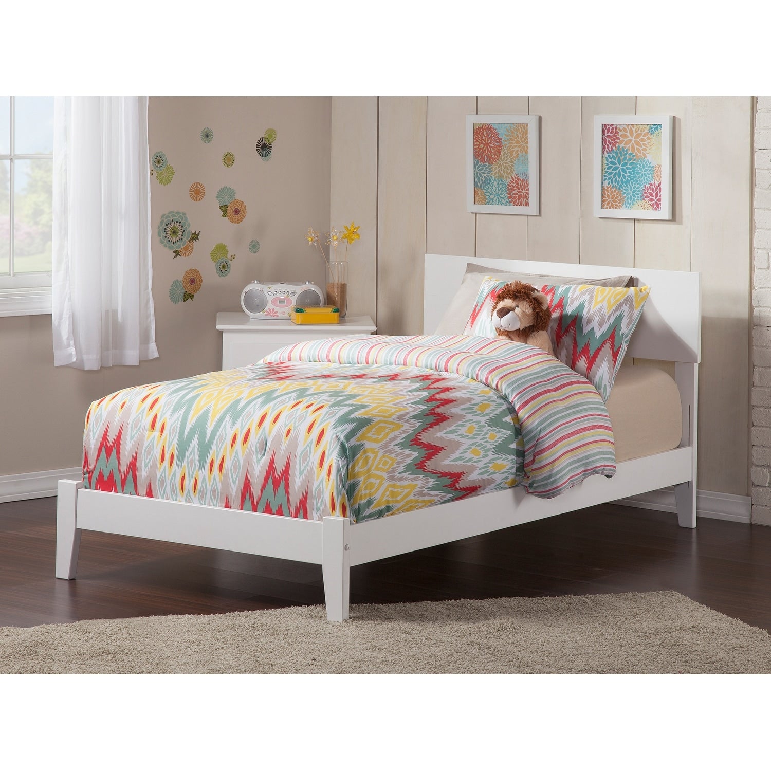 Orlando Twin Xl Traditional Bed In White